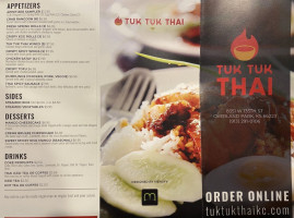 Tuk Tuk Thai menu