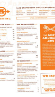 Archer's Bbq menu