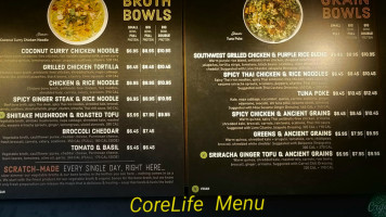 Corelife Eatery menu