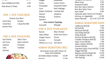 Hawaii Grill Sushi food