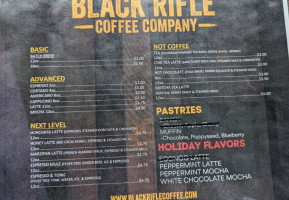 Black Rifle Coffee Shop menu