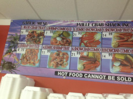 Jville Crab Shack menu