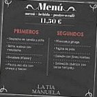 La Tía Manuela menu