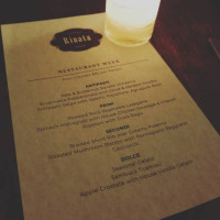 Rinata Restaurant menu