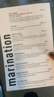 Marination menu