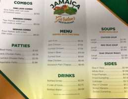 Jamaica Gardens menu