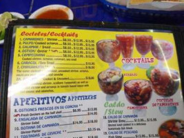 Mariscos Chihuahua menu