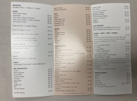 Tower Cafe menu