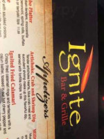 Ignite Grille menu