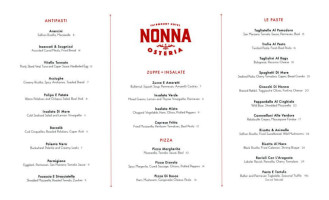 Nonna Osteria menu