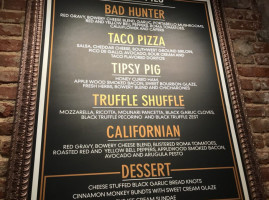 The Bowery Craft Beer Pizza menu
