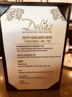 Delia's Mediterranean Grill menu