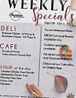 Clugston's Market Cafe menu