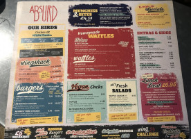 Absurd Bird menu