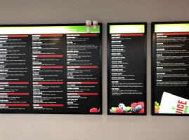 Juice Stop menu