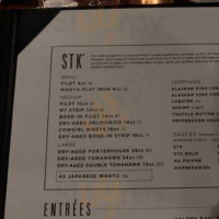 Stk- San Diego menu