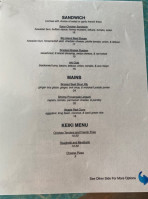 Hawaii Yacht Club menu