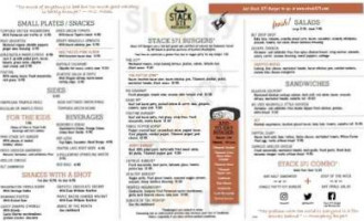 Stack 571 Burger Whiskey menu