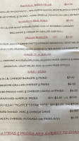 Bosque Burgers menu