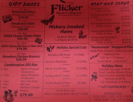 Flicker Meat Co menu