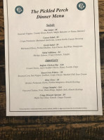The Pickled Perch menu