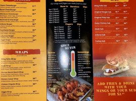 Wing Fellas menu