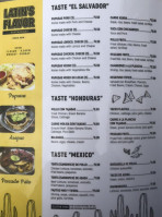 Latin's Flavor menu