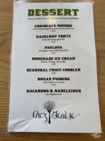 Chez Genèse menu