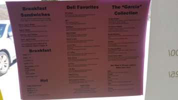 Jo Jo's Deli menu