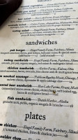 Publican Tavern menu