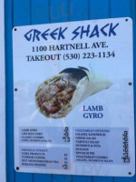 The Greek Shack menu