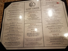 The Vineyards Winery At Lost Creek menu