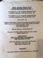 Hot Grillz Diner menu