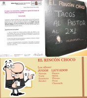 El Rincón Choco menu