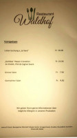 Waldhof menu