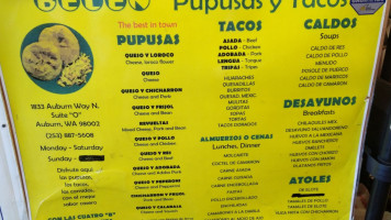 Belen Pupuseria Y Taqueria menu