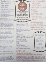 Sub Stop Cafe menu