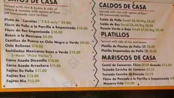 Abarrotes Carrillo menu