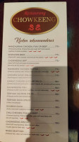 Restaurang Chowkeeng menu