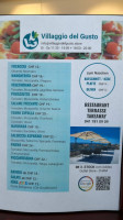 Villaggio Del Gusto menu
