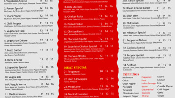 Grewals Pizza And Curry House Pizza Shop menu