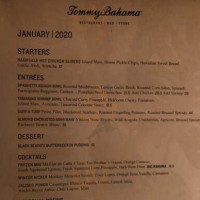 Tommy Bahama Restaurant, Bar Store menu