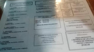 Pizzería Beto menu