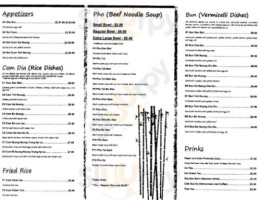 Pho 71 menu