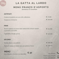 La Gatta Al Lardo menu