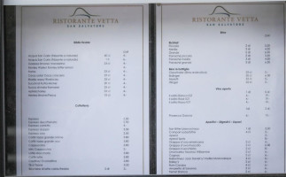 Vetta San Salvatore menu