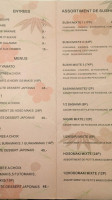Yamato Sushi Bar menu