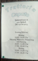 Pizza Haus Caputo menu