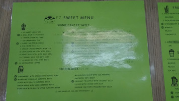 Ez Sweet Tea House menu