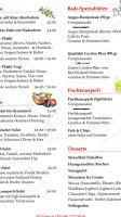 Strandbad Oberhofen menu